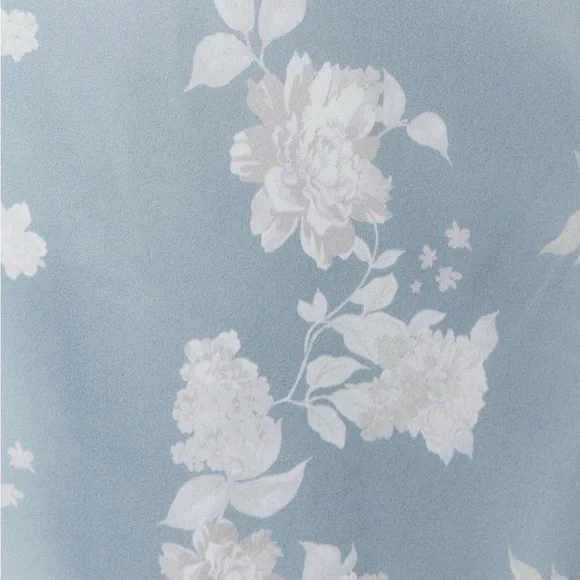 Anthropologie Sky Blue Floral Halter Maxi Dress - Picture 4 of 7